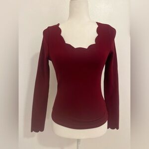 Women’s Ruffle Edged Neck Shirt Casual